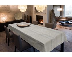 Authentique Tafellaken - Tafelkleed - Tafelzeil - Opgerold op dunne rol - Geen Plooien - Valencia  Beige - 140cmx180cm