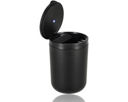 Auto Asbak met Deksel & LED – Universele Rookvrije Asbak voor Auto – Ø7 cm – Hittebestendig – Anti-Geur – Past in Bekerhouder – 1 Stuk