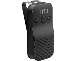 Auto Bluetooth handsfree telefoon met zonneklepclip, Bluetooth autoluidspreker, handsfree bellen, FM-transmitter, 2-in-1 handsfree Bluetooth carkit, ondersteunt spraakassistent, kan met twee mobiele telefoons worden verbonden.