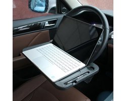 Auto bureau computer laptoptafel - stuurwiel tafel - zwart