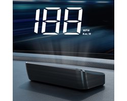 Auto Elektronica Accessoires - Digitale Snelheidsmeter KM/H HUD GPS - Head Up Display Projector voor Voertuigen - Windscherm Projector - Auto Snelheidssensor - Wit