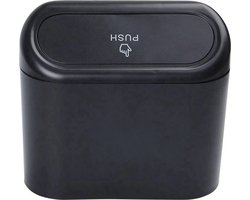 Auto prullenbak - auto-opslag- vuilnisbak -Vuilnisbak Organizer - mini prullenbak 1L - auto deur prullenbak - handig prullenbak- Plastic Opbergdoos Auto - Mini Auto Prullenbak-Reisgoederen - Auto accessoires - zwart（Twee rollen vuilniszakken）