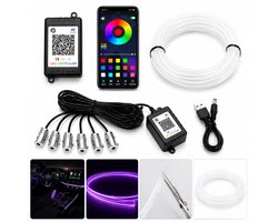 Auto sfeerverlichting - Ambient light - Autoverlichting - Interieur verlichting - 6 in 1 set - app - sfeer verlichting
