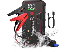 Auto Starthulp Powerbank 4000A - Jumpstarter 21800mAh voor 12V Autoaccu - Geschikt voor 8.0L Benzine en 6.5L Diesel - Draagbare Accu Booster met LED Verlichting en HD Scherm