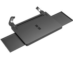 Auto Stuurtafel - Eetblad Dienblad - Onderweg Eten - 3-in-1 Multifunctioneel - 38.5 x 26 cm - Zwart