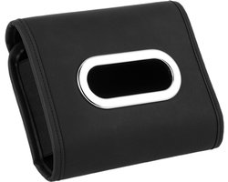 Auto zakdoekhouder zonneklep servetclip voor de auto, PU-lederen auto-doekhouder, universele navulbox voor papieren handdoeken, geschikt voor 100-150 papieren handdoeken