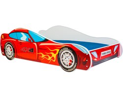 Autobed - 160x80cm - met matras - rood