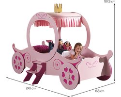 Autobed 90 x 200 cm Prinsessenkoets