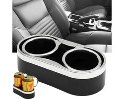 Autobekerhouder, universele zelfklevende bekerhouder/opbergdoos voor auto's en vrachtwagens, zwarte zelfklevende bekerhouder/drankhouder.
