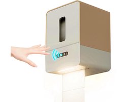 Automatische Paper Towel Dispenser - Touchless - Slim Wandmontage Rol Papier Houder - Elektrische Rol Papier Handdoek Dispenser met Nachtlampje voor Keuken Badkamer Hotel