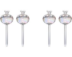 Automatische Plantenwatergevers - Waterbollen Set - Planten Water Geven - Handgeblazen Glas - 2 Stuks - Transparant