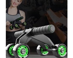 Automatische Rebound Abdominale Kan Worden Gebruikt Als Buikspier Training Apparatuur En Thuis Buikspieren, Roller Buik Buikspier Wielen Anti Slip Groen Inclusief Knie mat