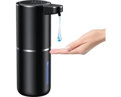 Automatische zeepdispenser 3 niveaus verstelbaar 300 ml wandzeepdispenser elektrisch schuim voor badkamer keuken kantoor school (zwart) automatic soap dispenser