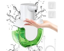 Automatische Zeepdispenser - Oplaadbaar via USB - 4-Lagen Schuimende Zeepdispenser - 430ml Wandmontage of Standaard Zeepdispenser - Contactloze Handdesinfectie Dispenser voor Keuken en Badkamer