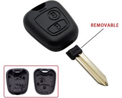 Autosleutel behuizing geschikt voor Citroën / Peugeot sleutel 2 knoppen met losse sleutelblad / Citroën Berlingo.
