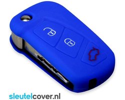 Autosleutel Hoesje geschikt voor Ford - SleutelCover - Silicone Autosleutel Cover - Sleutelhoesje Blauw