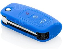 Autosleutel Hoesje geschikt voor Ford - SleutelCover - Silicone Autosleutel Cover - Sleutelhoesje Blauw