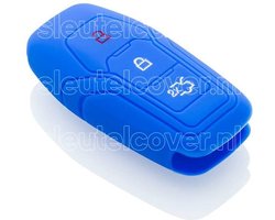 Autosleutel Hoesje geschikt voor Ford - SleutelCover - Silicone Autosleutel Cover - Sleutelhoesje Blauw