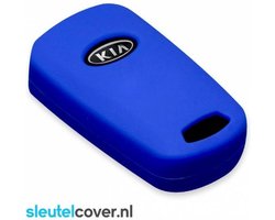 Autosleutel Hoesje geschikt voor Kia - SleutelCover - Silicone Autosleutel Cover - Sleutelhoesje Blauw