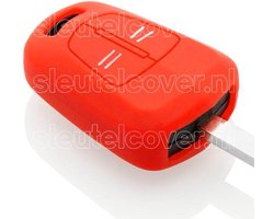 Autosleutel Hoesje geschikt voor Opel - SleutelCover - Silicone Autosleutel Cover - Sleutelhoesje Rood