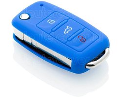 Autosleutel Hoesje geschikt voor Volkswagen / VW - SleutelCover - Silicone Autosleutel Cover - Sleutelhoesje Blauw