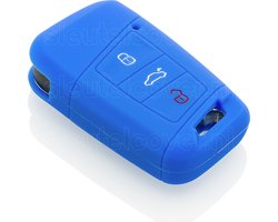 Autosleutel Hoesje geschikt voor Volkswagen / VW - SleutelCover - Silicone Autosleutel Cover - Sleutelhoesje Blauw