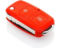 Autosleutel Hoesje geschikt voor Volkswagen / VW - SleutelCover - Silicone Autosleutel Cover - Sleutelhoesje Rood