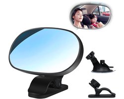 Autospiegel baby- Extra binnenspiegel auto-Babyspiegel auto-360° draaiing van de spiegels van de achterbank-12x7cm