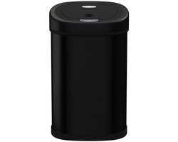 Avalo Prullenbak met Sensor 50L - RVS Zwart - Soft Close / Vingerafdrukvrij / Hygiënisch - Vuilnisbak