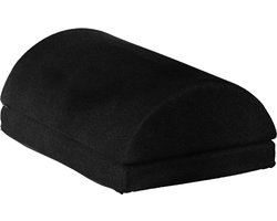 Avalo Voetensteun Bureau Stof - Ergonomisch Traagschuim - Uitwasbaar - Verstelbaar - Voor Thuis & Kantoor - Zwart