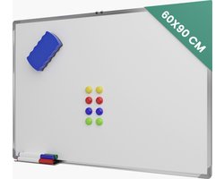 Avalo Whiteboard 60x90 cm - 14 in 1 set - Whiteboard Magnetisch inclusief Markers, Magneten & Wisser