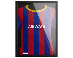 Avalo Wissellijst Hout - Inlijsten Voetbal Shirt - 3D Box Frame - 60x80 CM - Zwart - Diepe fotolijst - Shirt Inlijsten In Fotolijstje