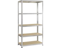 Avasco STRONG 265 - Opbergrek - 196x100x50 cm - 5 niveaus - 265 kg draagkracht per plank - Galva Stellingkast