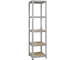 Avasco Strong Cube - Opbergrek Vierkant - 45x45x176 cm - Opbergrek met 5 legborden - metaal
