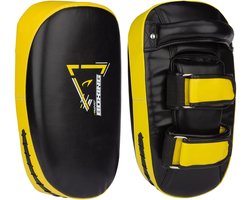Avento Boks Sparring Blok Pad - 1 stuk - Zwart/Geel