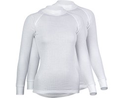 Avento Thermoshirt Lange Mouw Vrouwen - 2-Pack - Wit - Maat 36