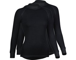 Avento Thermoshirt Lange Mouw Vrouwen - 2-Pack - Zwart - Maat 36