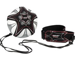 Avento Voetbaltrainer Met Elastiek - Kinderen - Zwart - Balmaat 3/4/5