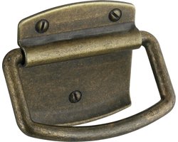 AVENUE decoration meubelgreep | model " Ceinture " | 55 x 55 mm | oud messing