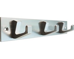 AVENUE handdoekrek / wandkapstok met 3 haken | ALUMINIUM