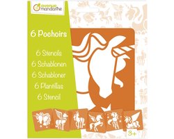 Avenue Mandarine Set van 6 Eenhoorn sjablonen