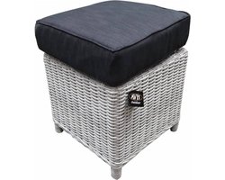 AVH XL voetenbank 40x40xH45 cm wit grijs