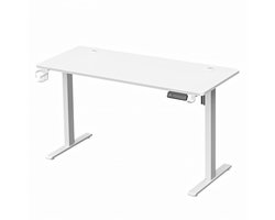 AVOID Verstelbaar Bureau Elektrisch – Wit – 120x60 cm – Modern Stalen Bureau met Kabelgoot