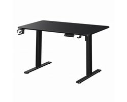 AVOID Verstelbaar Bureau Elektrisch – Zwart – 120x60 cm – Modern Stalen Bureau met Kabelgoot