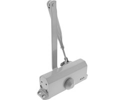 AXA Deurdranger - 7504 - Schaararm - Deursluiter voor binnendeuren - Tot 80 kg - Met instelbare sluitsnelheid en eindslag- Grijs