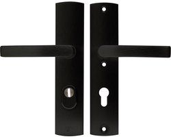 AXA Veiligheidsbeslag (Curve Plus) Zwart geslepen: Kruk-Kruk (model Blok) PC92 met kerntrekbeveiliging SKG***