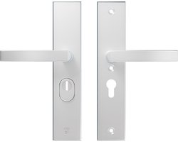 AXA Veiligheidsbeslag (Edge Plus) Aluminium glad: Kruk-Kruk (model Blok) PC55 met kerntrekbeveiliging SKG***