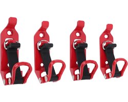 Axe Holder Organizer met Klembevestiging, Robuuste Metalen en Rubber Shovel Rack voor Off-road Trucks en Tuinaccessoires