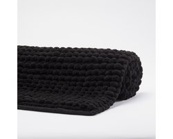 Axel Badmat Black | 60 x 100 cm | Zwart | Katoen / Polyester