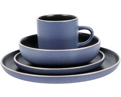 Axentia Serviesset 16-delig – 4 Personen – Borden, Kommen en Mokken – Vaatwasser- & Magnetronbestendig